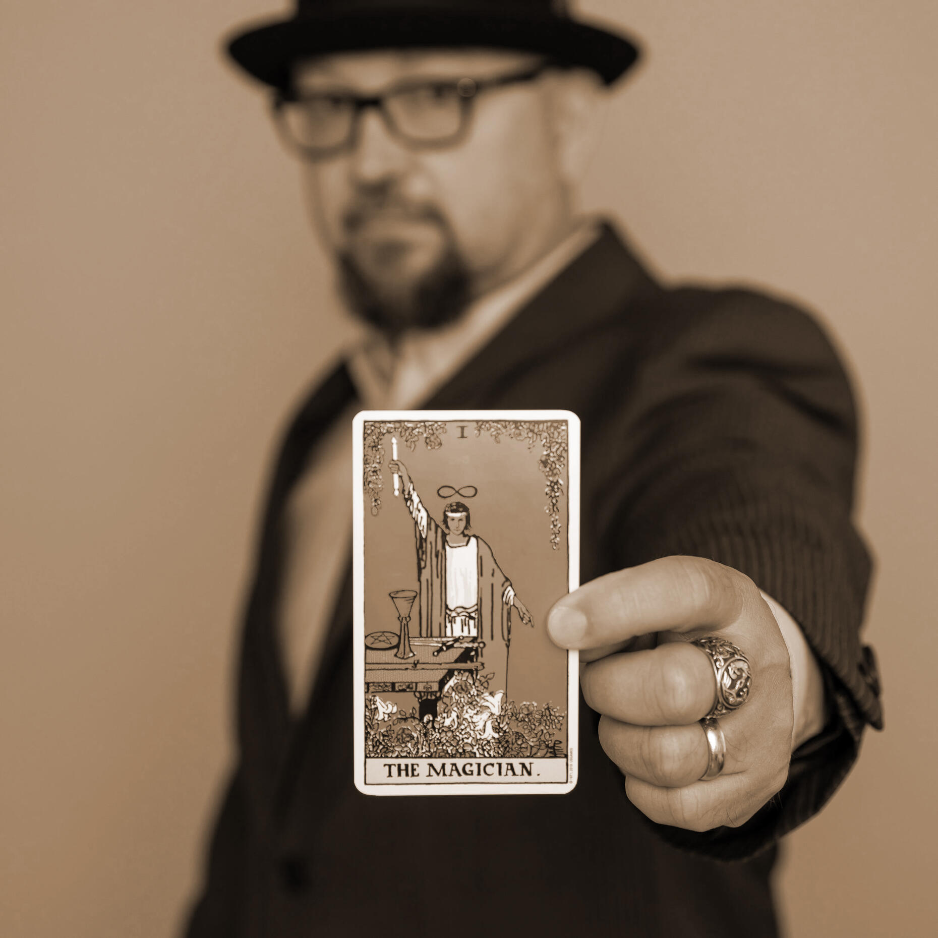Indianapolis Magician Rodney Gambrel Indianapolis Magician Rodney Gambrel holding the Ace of Spades.
